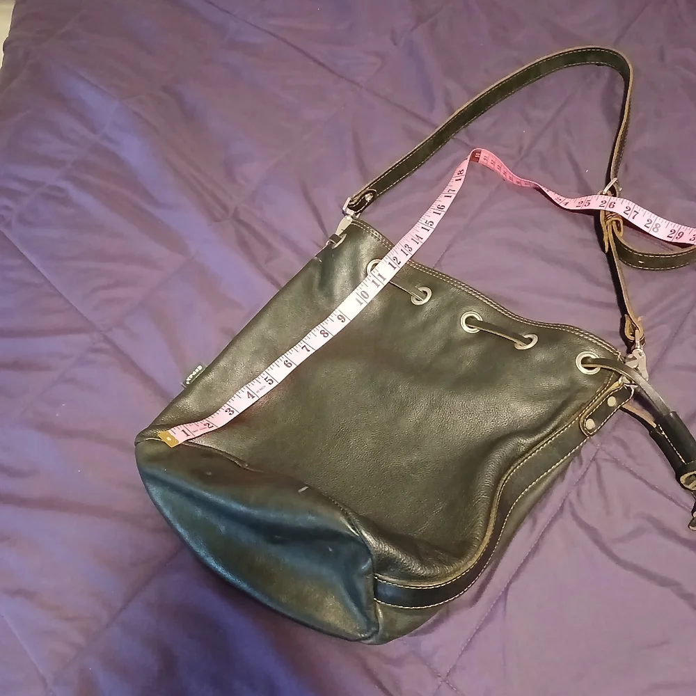 90s Leather Rugby Bucket Bag - Picture 14 of 16